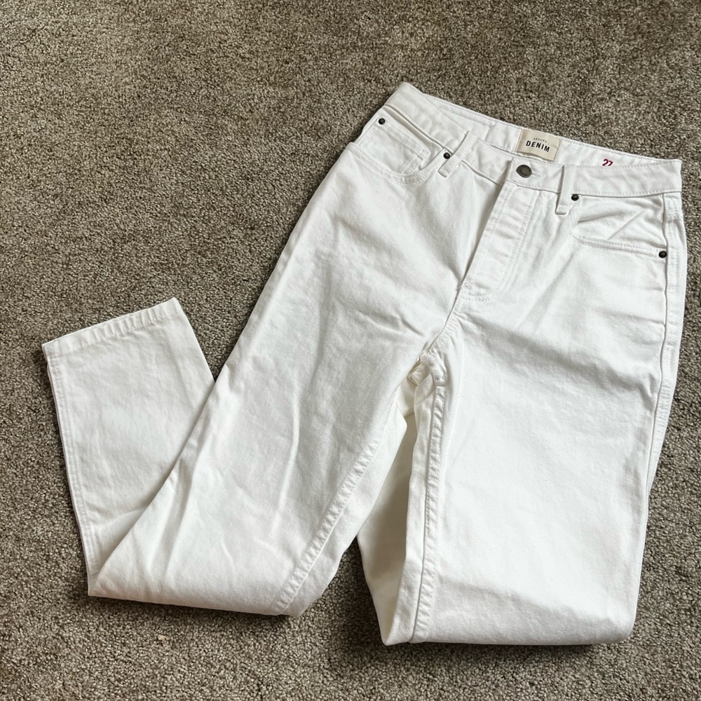 Sezane denim white jeans 27